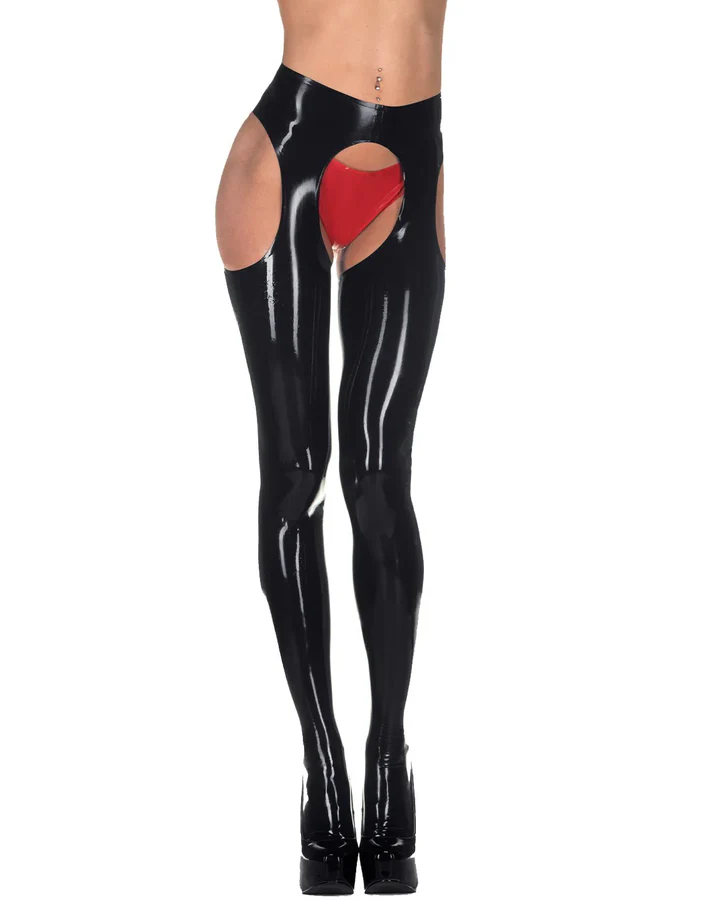 GOTTHI™ HIGH-WAISTED LATEX LEGGINGS